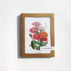 Vintage Botanical Greeting Card Set – Blank Flower Note Cards with Envelopes (Pack of 4)
