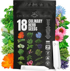 18 Culinary Herb Seeds Variety Pack - Herb Garden Starter Kit with Plant Markers