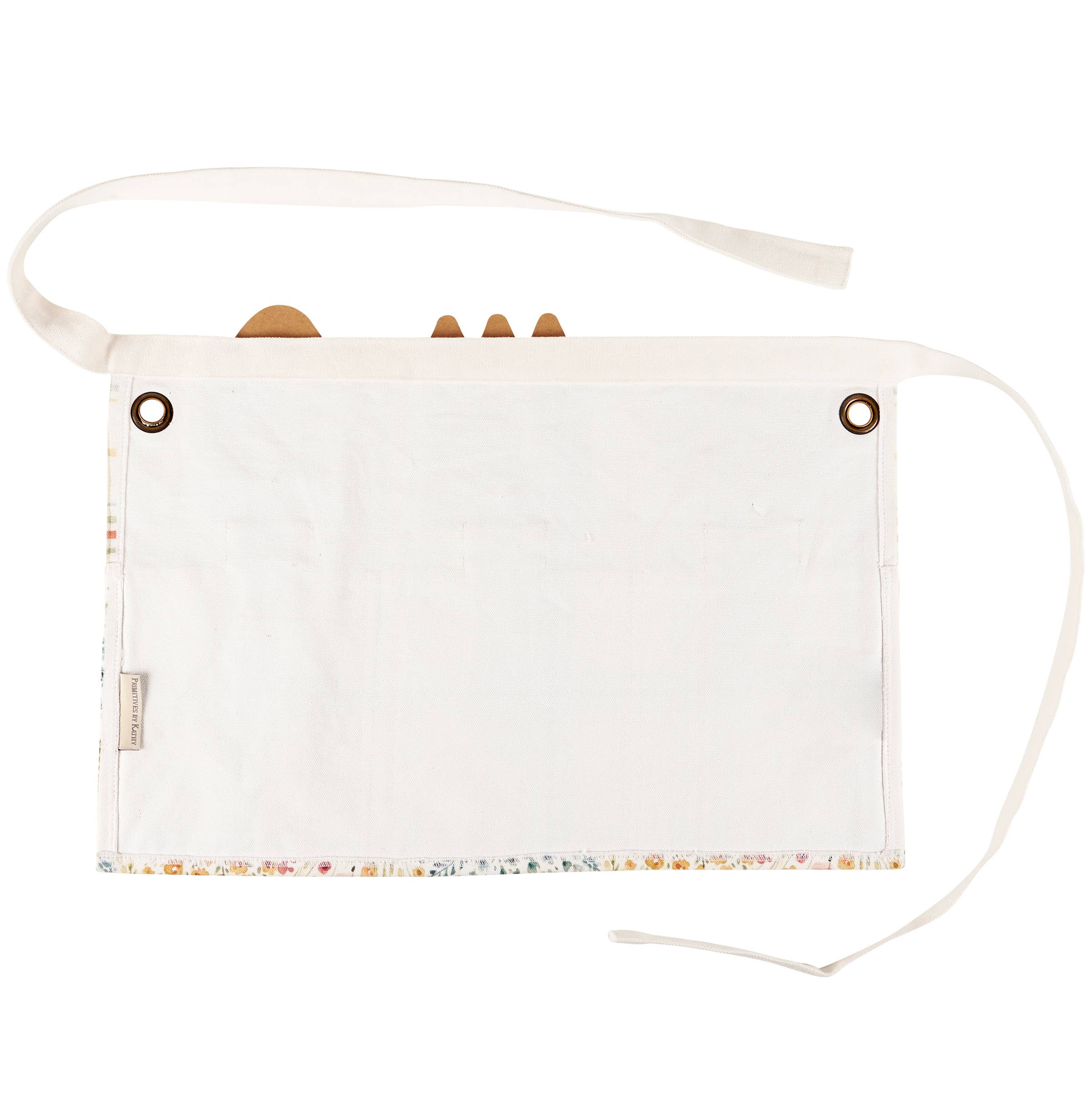 Mixed Florals Canvas Garden Apron – Half Apron with Tool Pockets and Accessory Loops