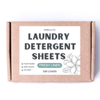 Eco-Friendly Laundry Detergent Sheets – 100 Count Box. Fresh Linen Scent