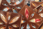 Horween Leather and Pendleton Wool Trivet – 7x7 Heat-Resistant Pot Holder