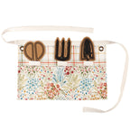 Mixed Florals Canvas Garden Apron – Half Apron with Tool Pockets and Accessory Loops