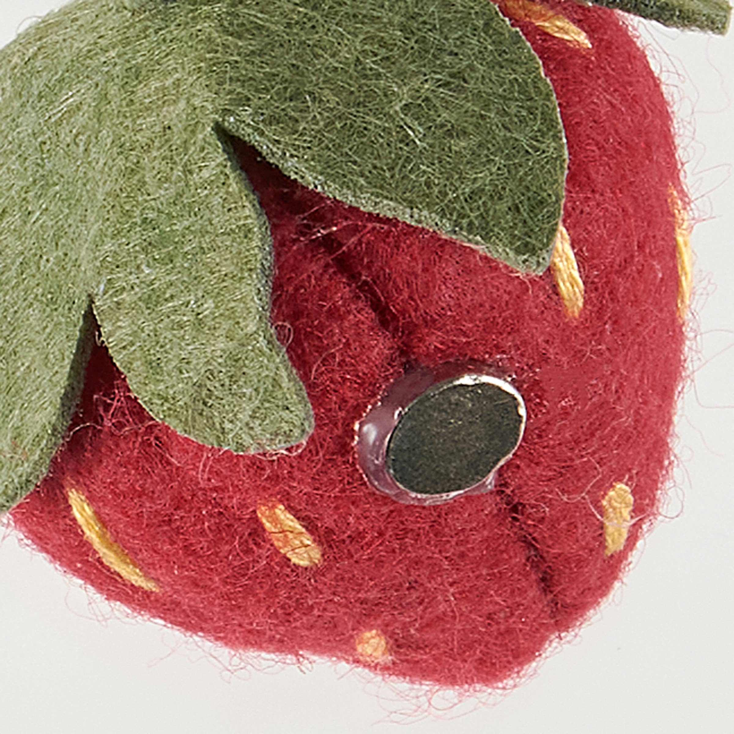 Strawberry Magnet Set – 5-Piece Felt Decorative Magnets for Kitchen or Office